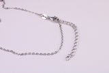 Tree of Life Cubic Zirconia set Necklace, made from solid Sterling Silver, 18ct Yellow Gold Plated, Length Adjustable Chain