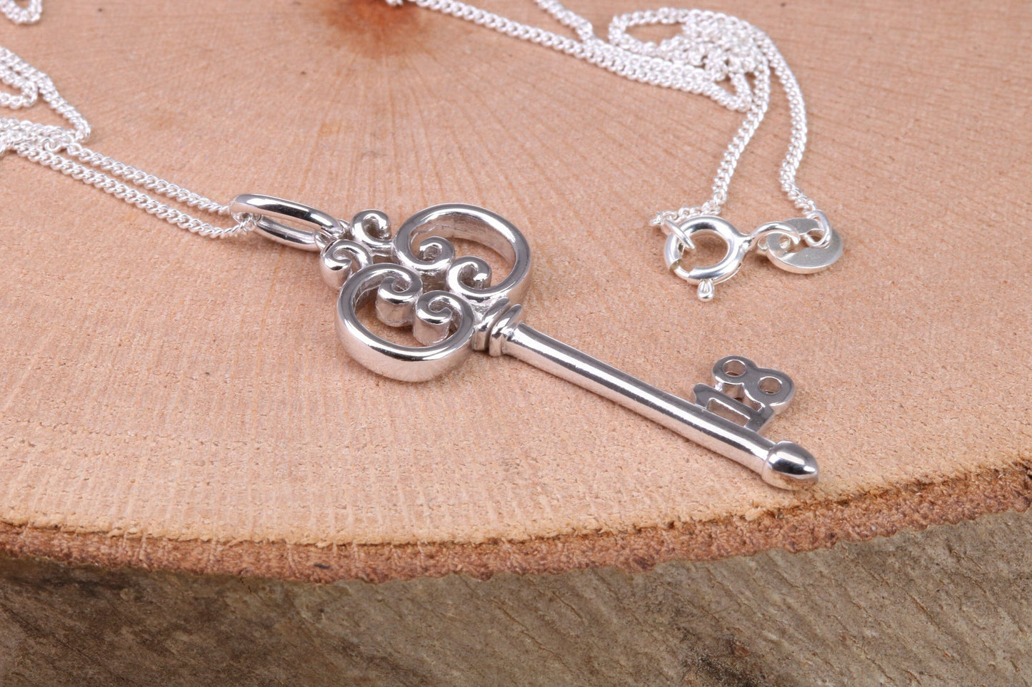 18 Birthday Key Necklace, made from solid Sterling Silver