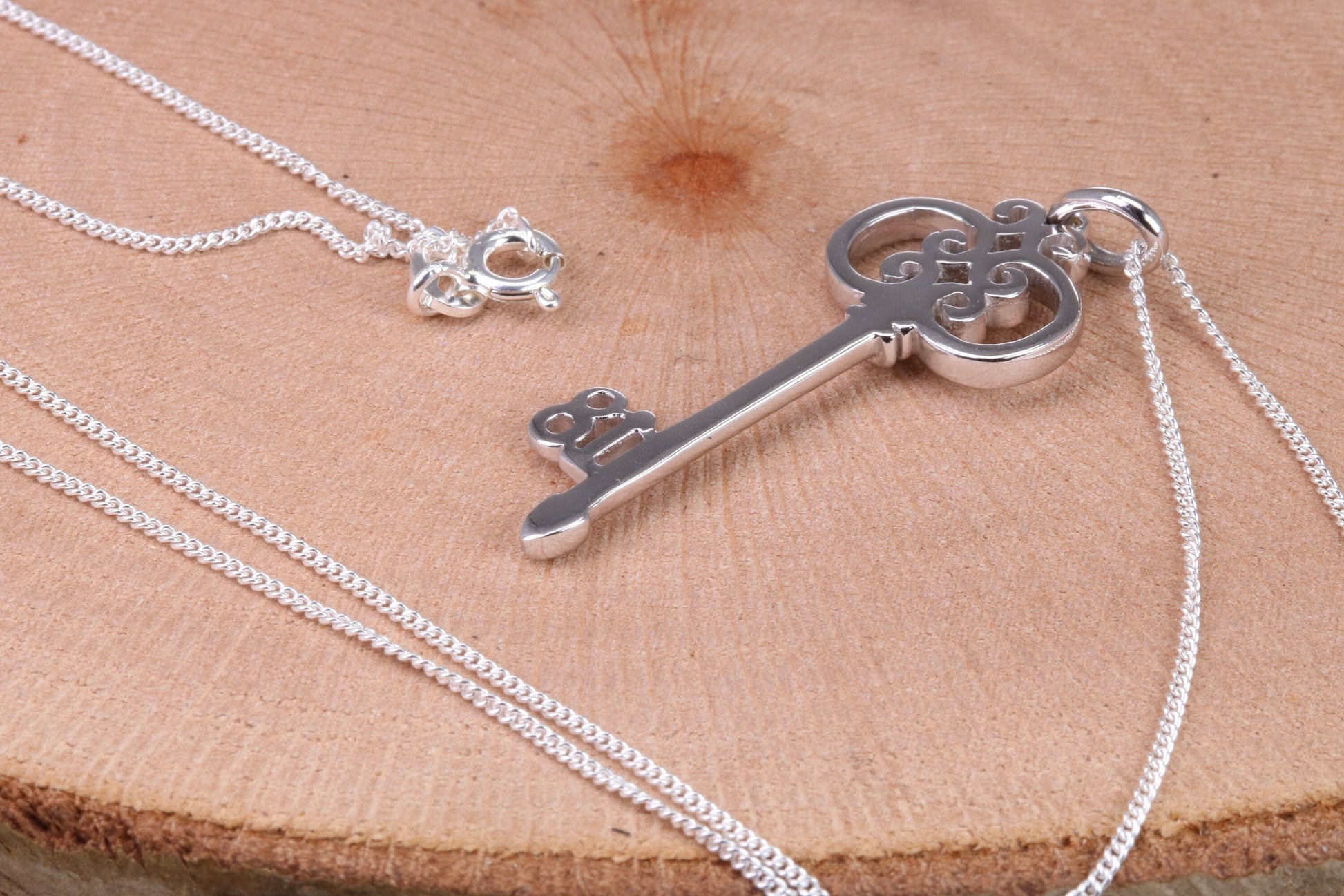18 Birthday Key Necklace, made from solid Sterling Silver