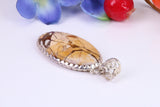 Large Wild Horse Magnesite Pendant set in Sterling Silver