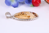 Large Wild Horse Magnesite Pendant set in Sterling Silver
