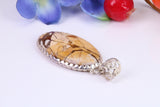 Large Wild Horse Magnesite Pendant set in Sterling Silver