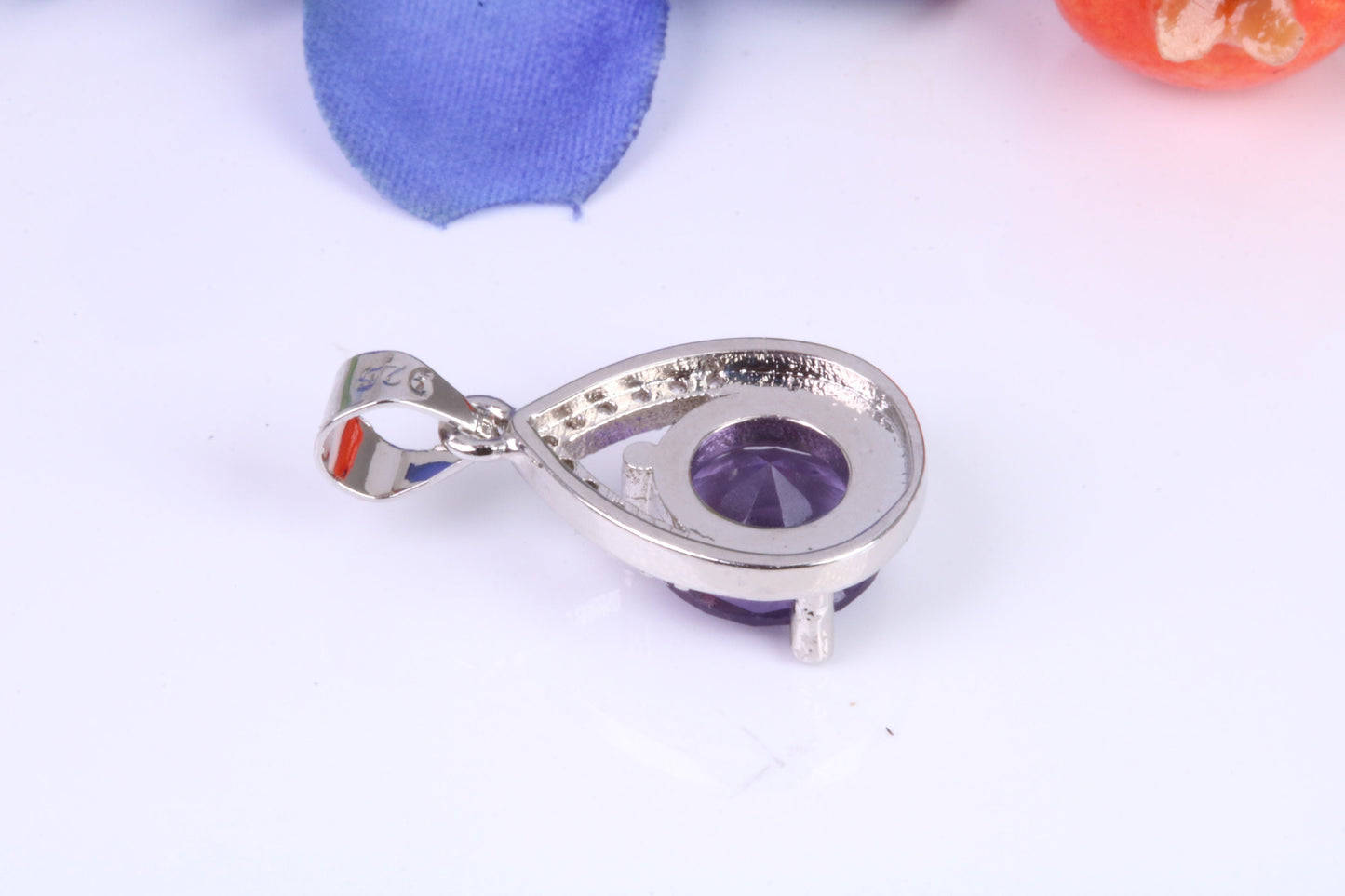 Sterling Silver C Z set Dressy Pendant