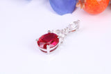 Sterling Silver Dressy C Z set Pendant