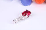 Sterling Silver Dressy C Z set Pendant