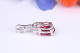 Sterling Silver Dressy C Z set Pendant
