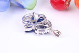 Sterling Silver Dressy C Z set Pendant