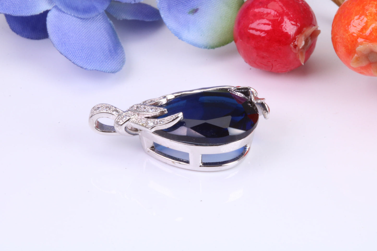Very Dressy Sterling Silver C Z set Pendant