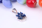 Sterling Silver Dressy C Z set Pendant