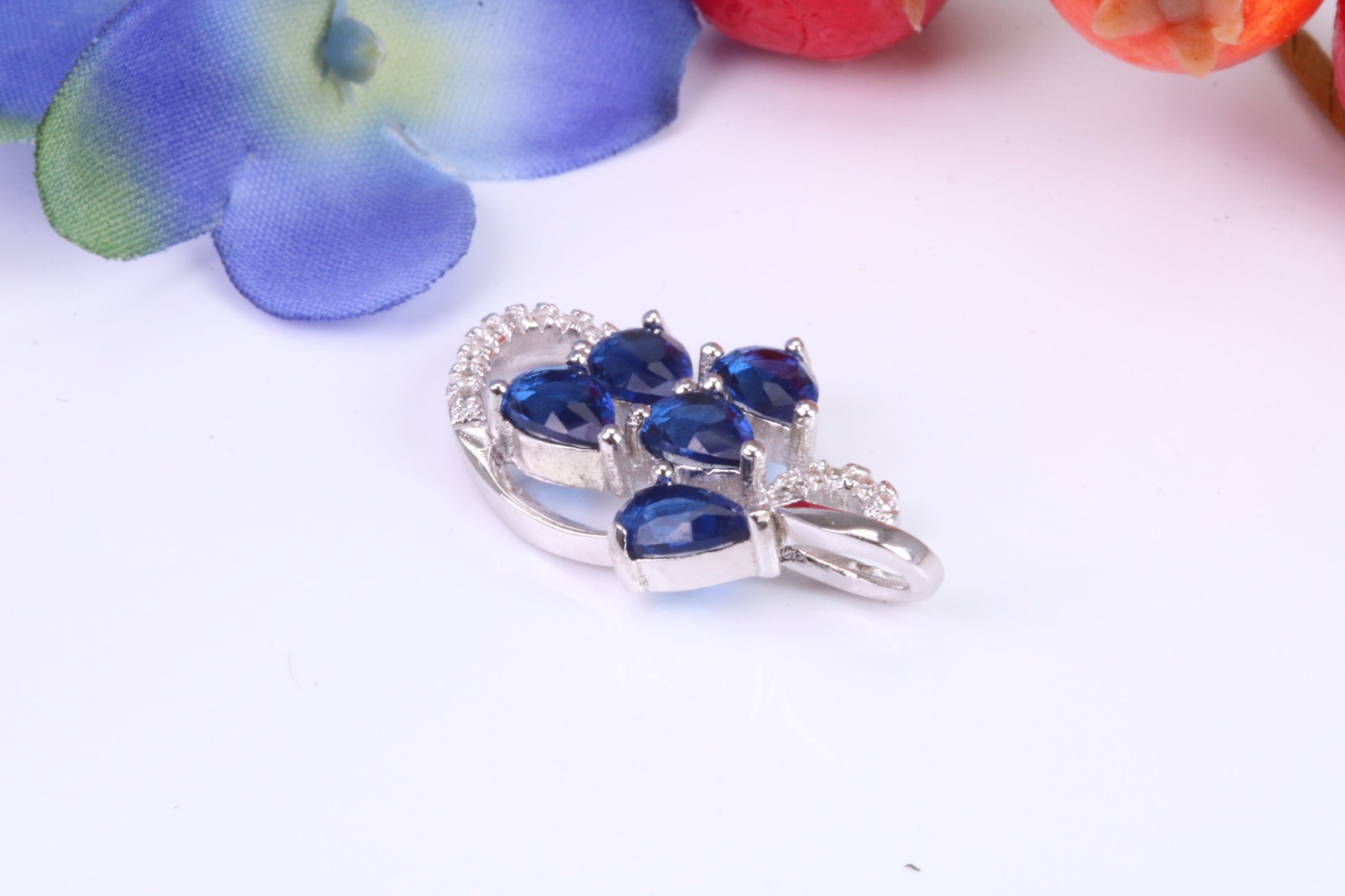 Sterling Silver Dressy C Z set Pendant