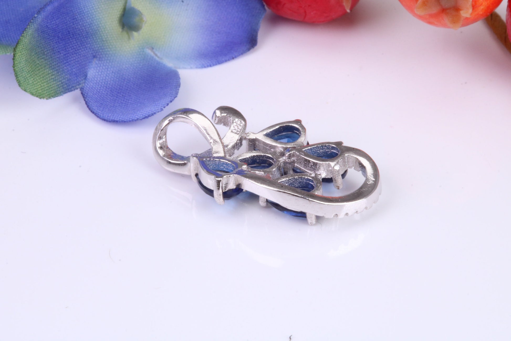 Sterling Silver Dressy C Z set Pendant