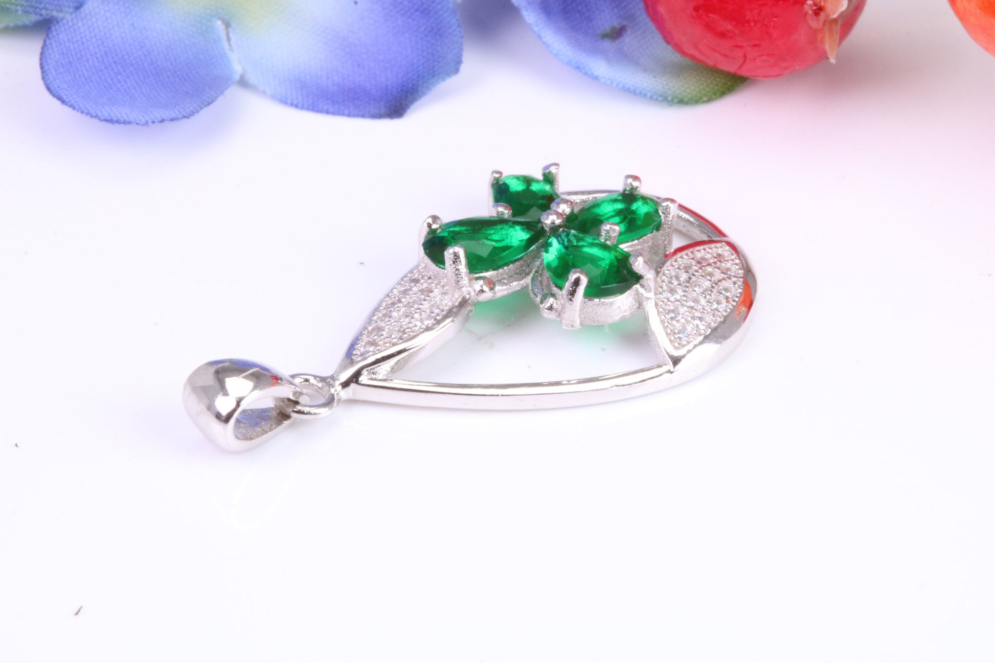 Sterling Silver Dressy C Z set Pendant