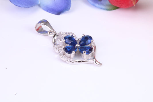 Sterling Silver Dressy C Z set Pendant