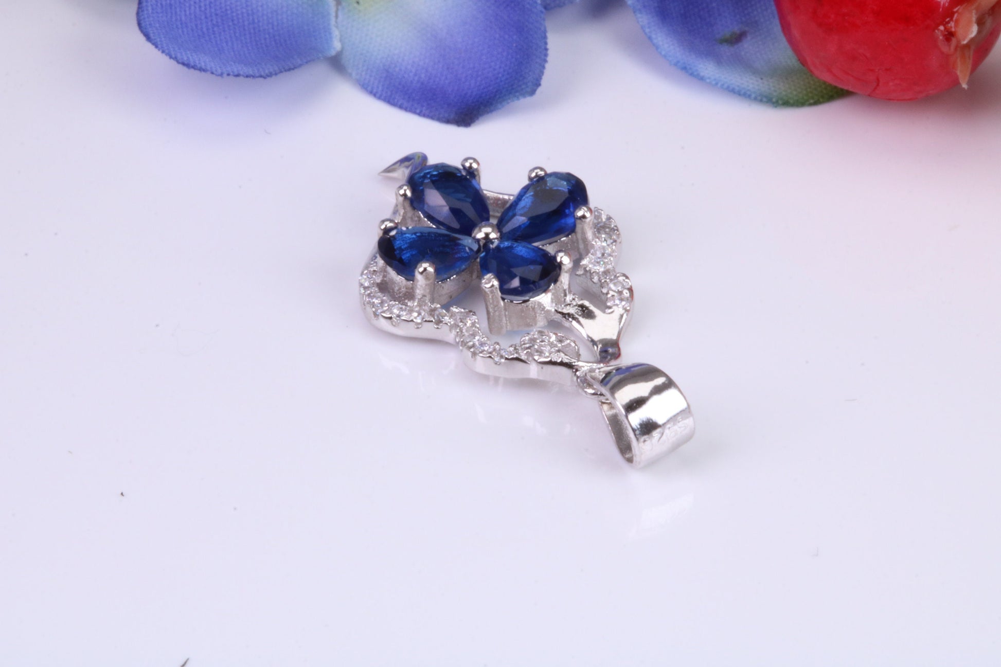 Sterling Silver Dressy C Z set Pendant