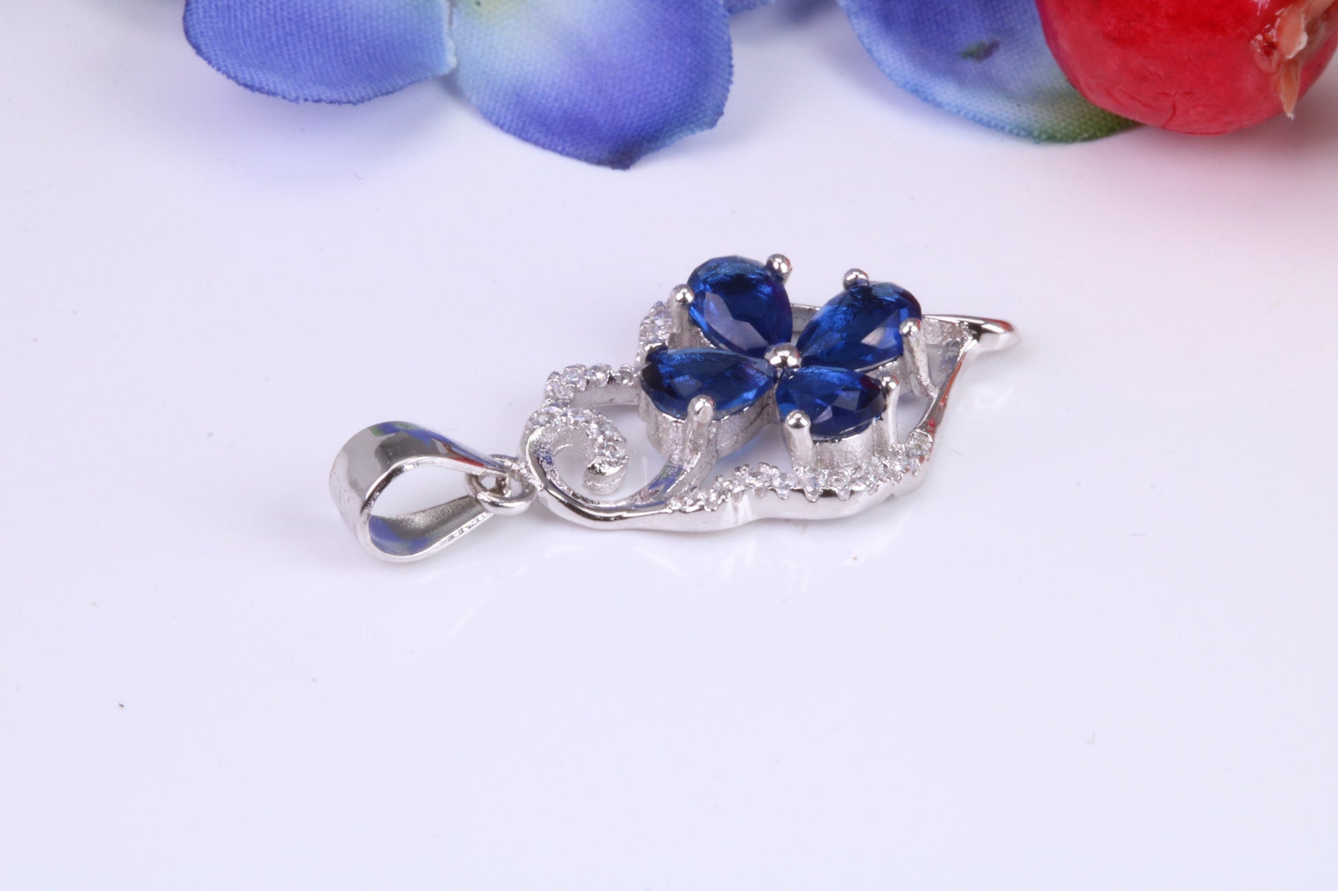 Sterling Silver Dressy C Z set Pendant