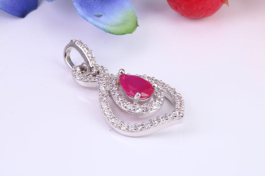 Sterling Silver Dressy C Z set Pendant
