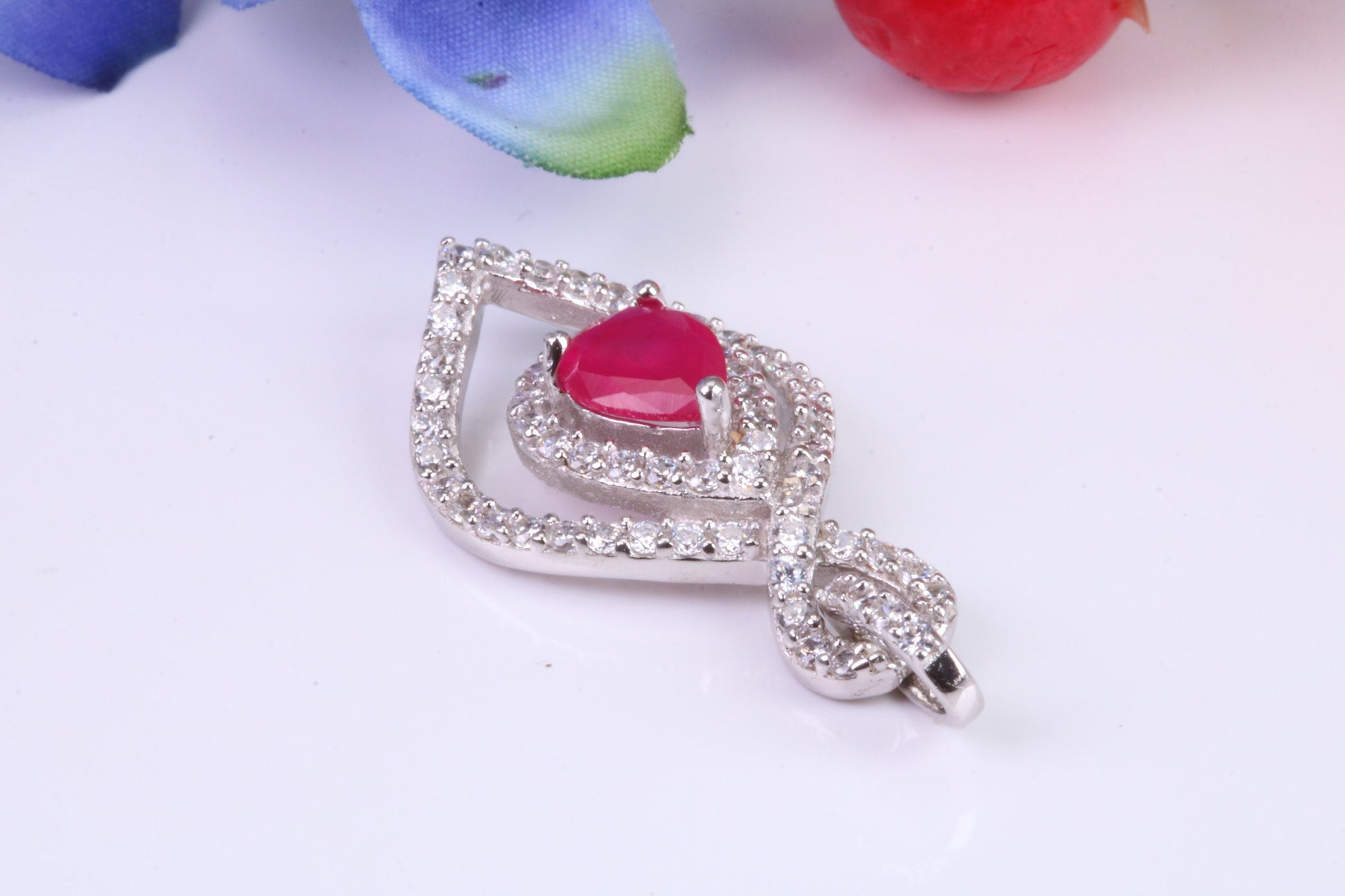 Sterling Silver Dressy C Z set Pendant