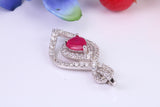 Sterling Silver Dressy C Z set Pendant