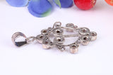 Real Amethyst set Sterling Silver Pendant