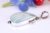 Very large Green Agate Pendant set in Sterling Silver