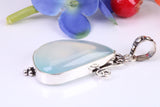 Very large Green Agate Pendant set in Sterling Silver