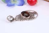 Sterling Silver Smokey Quartz Pendant