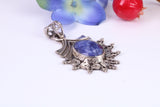 Sterling Silver real Amethyst set Pendant