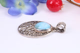 Sterling Silver Blue Agate set Pendant