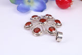 Real Ruby set Chakra Pendant set in Sterling Silver