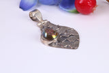 Real Amethyst Crystal Pendant in Sterling Silver