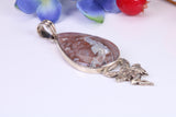 Large Wild Horse Magnesite Pendant set in Sterling Silver