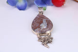 Large Wild Horse Magnesite Pendant set in Sterling Silver