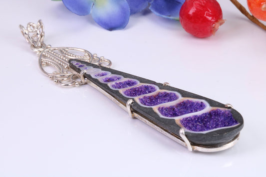 Very Large real Amethyst Crystal Necklace