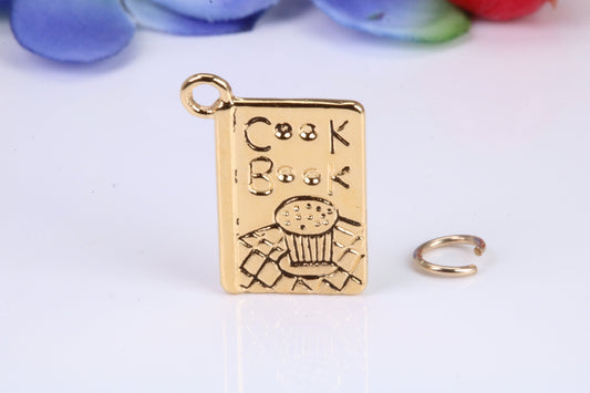 Cook Book Charm, Traditional Charm, Made from Solid Cast Yellow Gold, British Hallmarked