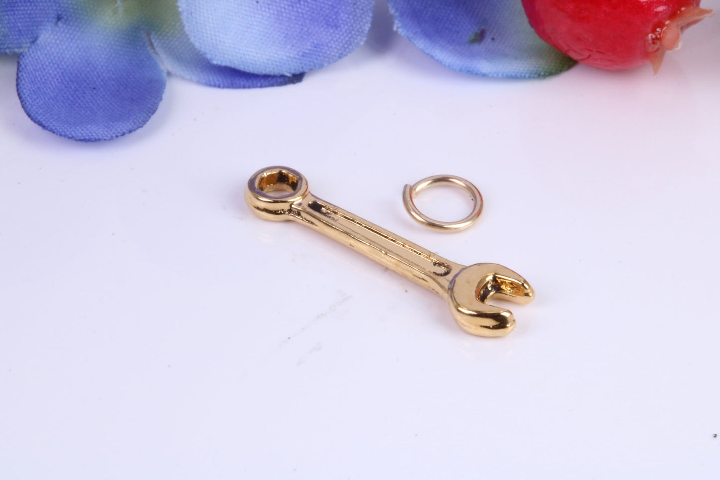 Spanner Charm, Traditional Charm, Made from Solid Cast Yellow Gold, British Hallmarked