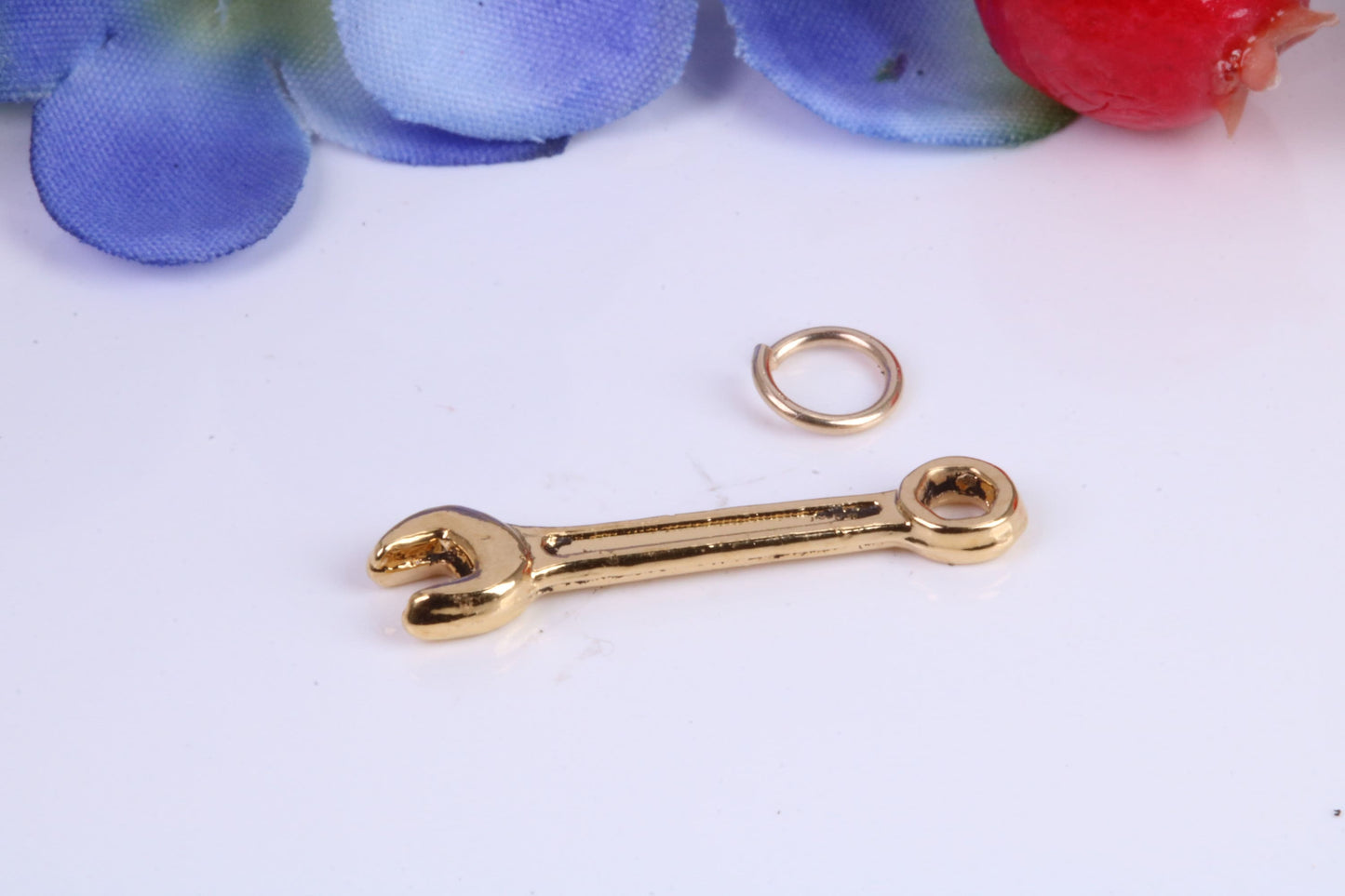 Spanner Charm, Traditional Charm, Made from Solid Cast Yellow Gold, British Hallmarked