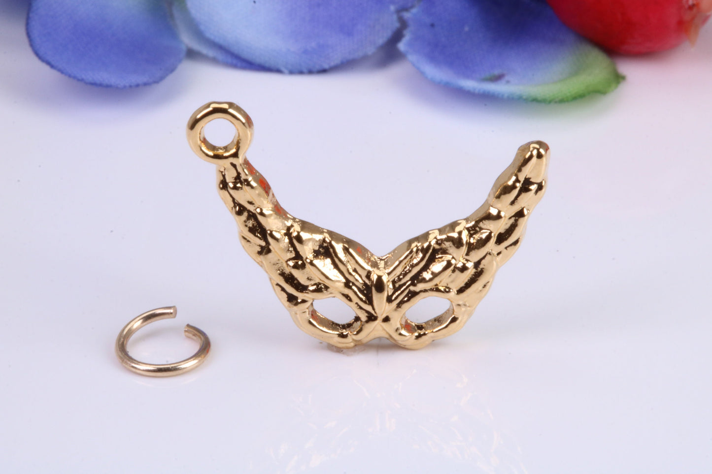 Pantomime Mask Charm, Traditional Charm, Made from Solid Cast Yellow Gold, British Hallmarked