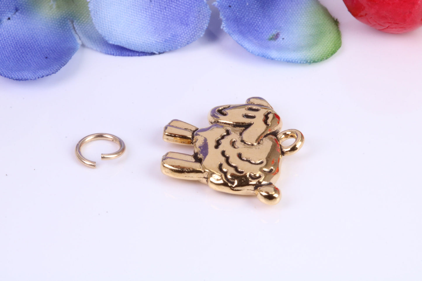 Sheep Charm, Traditional Charm, Made from Solid Cast Yellow Gold, British Hallmarked