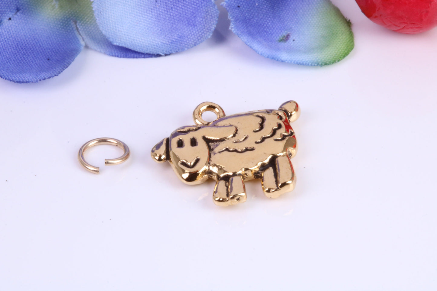 Sheep Charm, Traditional Charm, Made from Solid Cast Yellow Gold, British Hallmarked