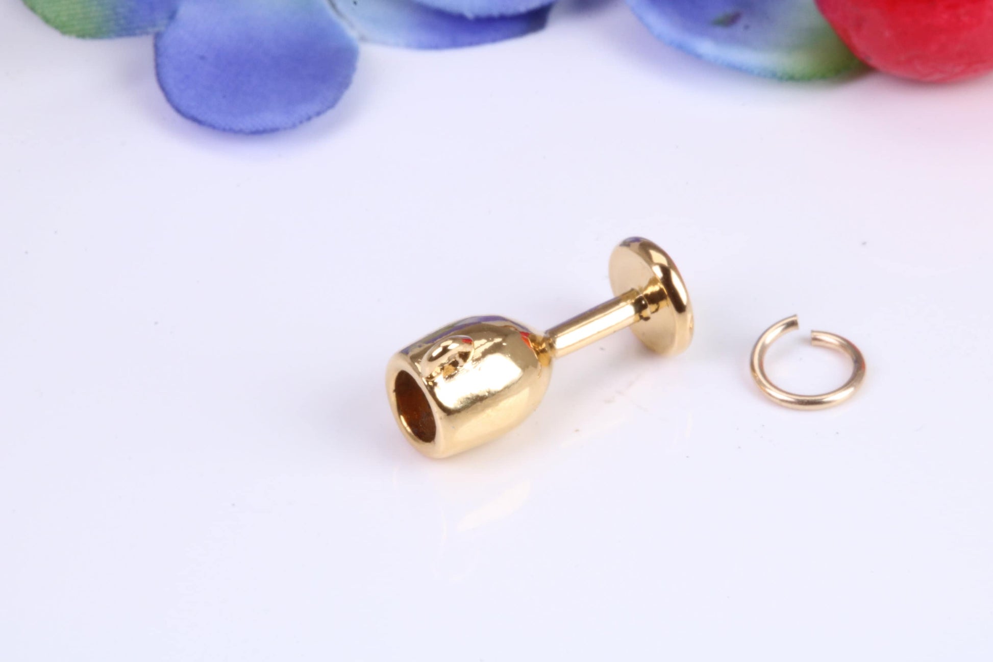 Wine Goblet Charm, Traditional Charm, Made from Solid 9ct Yellow Gold, British Hallmarked