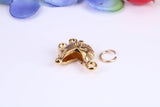 Baby Pram Charm, Traditional Charm, Made from Solid Cast Yellow Gold, British Hallmarked