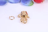 Sewing Basket Charm, Traditional Charm, Made from Solid Cast Yellow Gold, British Hallmarked