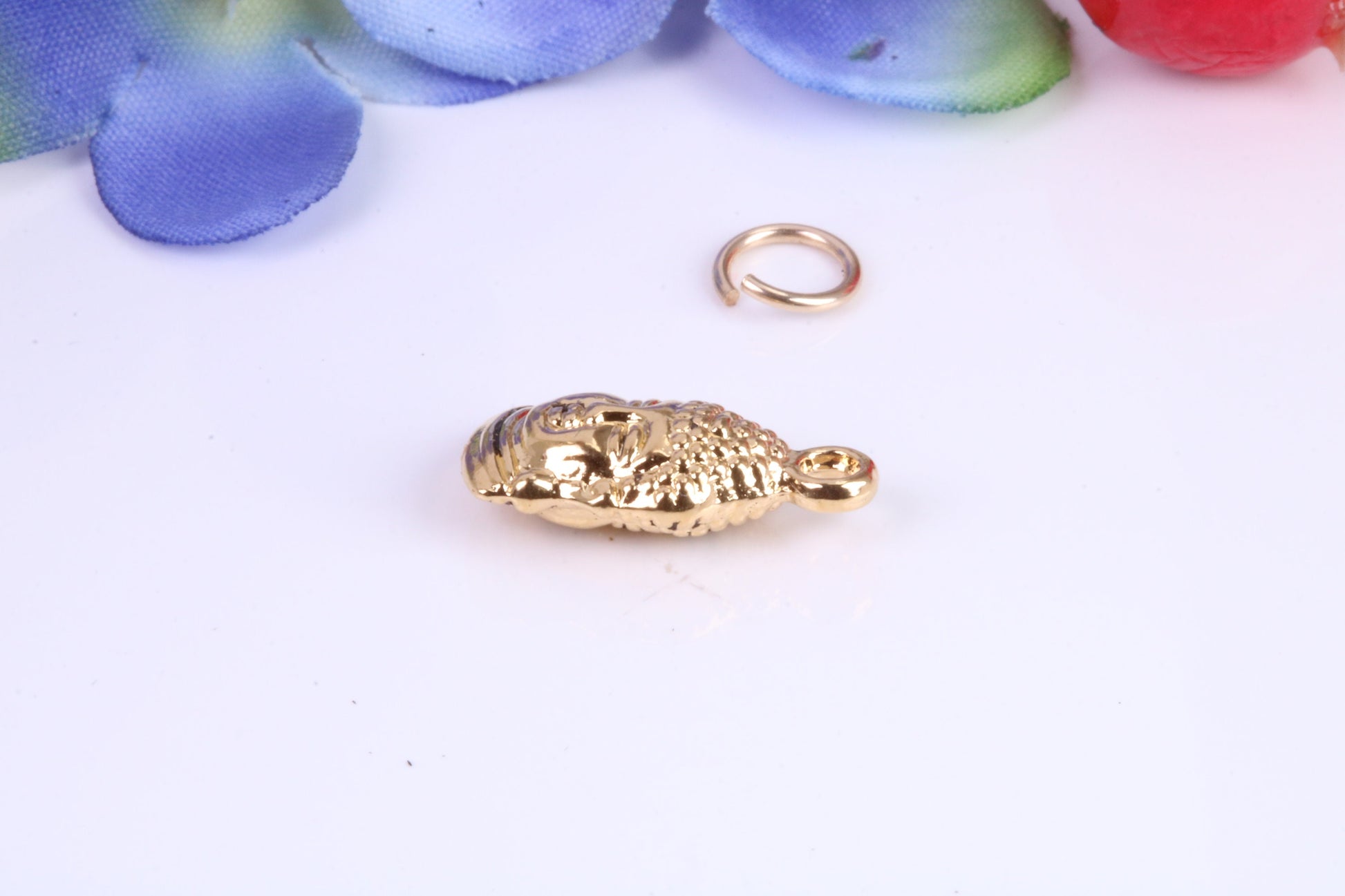 Buddha Charm, Traditional Charm, Made from Solid Cast Yellow Gold, British Hallmarked