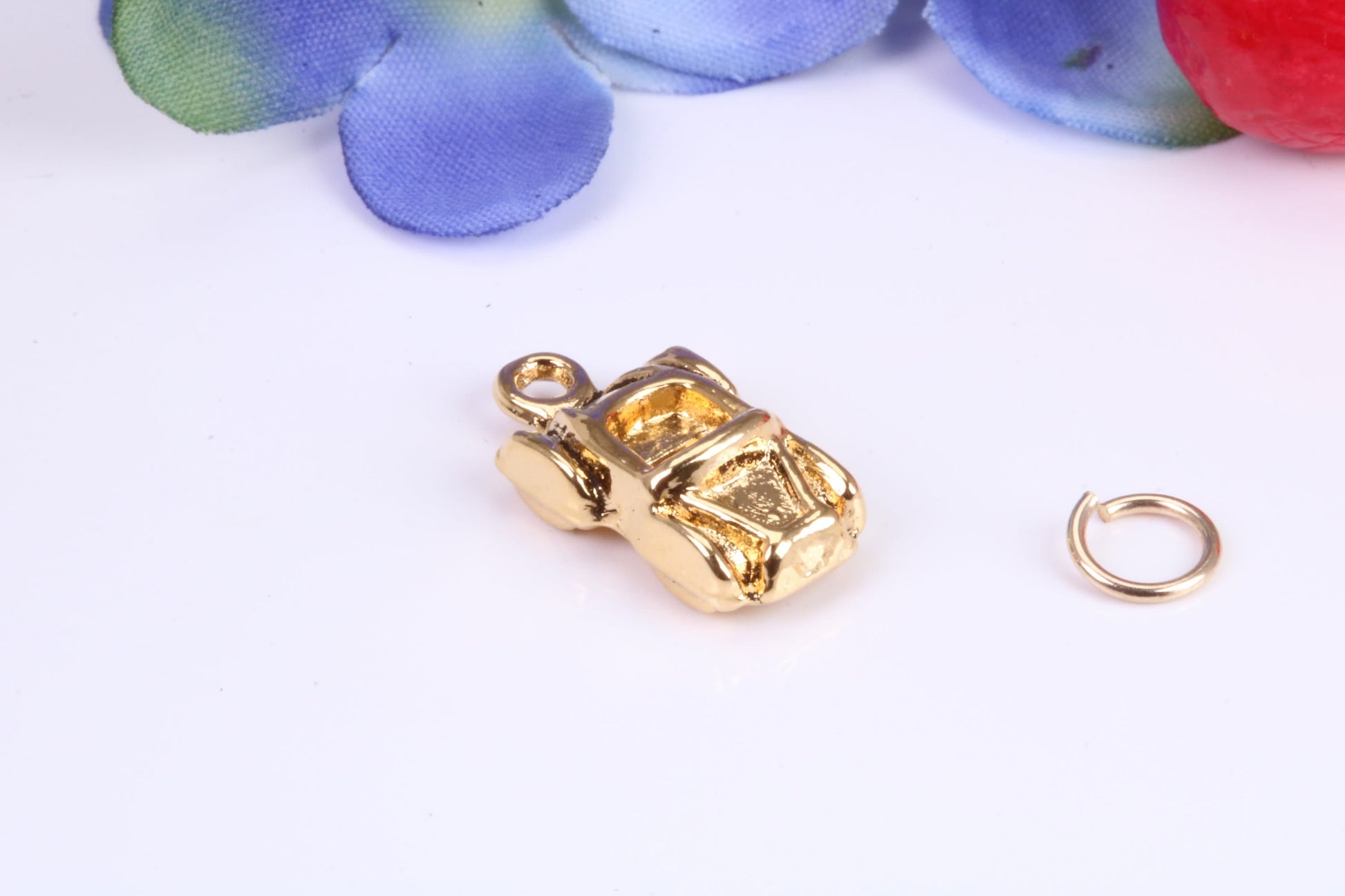 Car Charm, Traditional Charm, Made from Solid Cast Yellow Gold, British Hallmarked