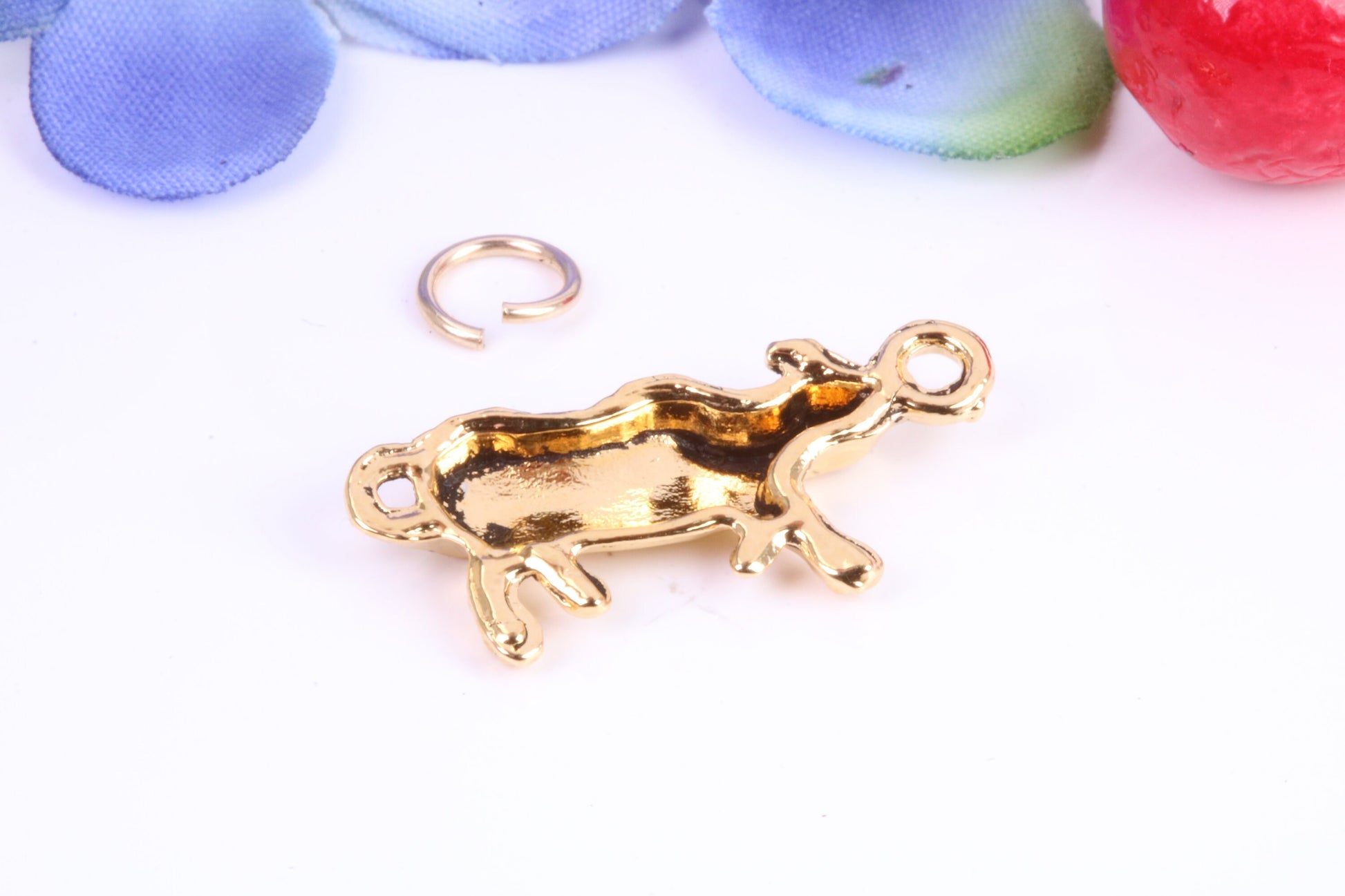 Cow Charm, Traditional Charm, Made from Solid Cast Yellow Gold, British Hallmarked