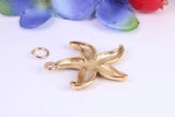 Star Fish Charm, Made from Solid Cast Yellow Gold, British Hallmarked