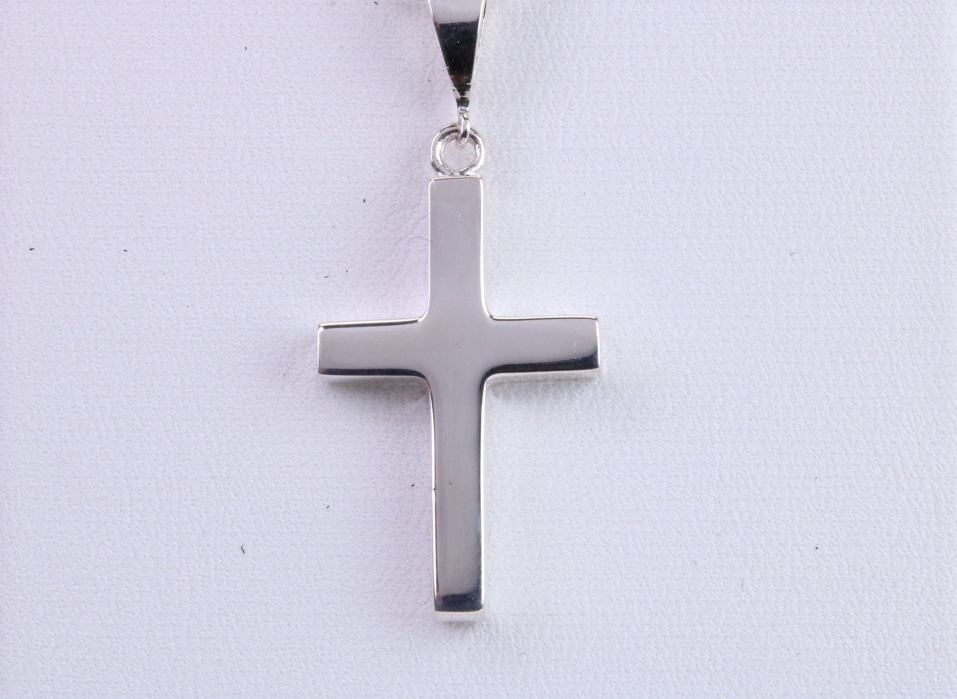 Sterling Silver Solid Chunky Cross Necklace, Made From Solid Cast Silver, Complete With Chain