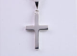 Sterling Silver Solid Chunky Cross Necklace, Made From Solid Cast Silver, Complete With Chain