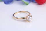 1.00ct D VVS1 graded and certified round cut Lab Grown Diamond set Solitaire Ring