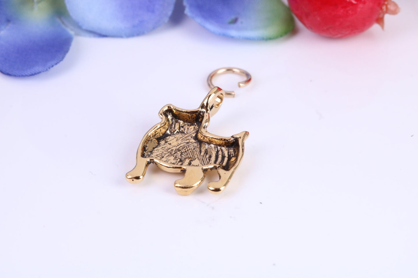 Bulldog Charm, Traditional Charm, Made from Solid Cast Yellow Gold, British Hallmarked